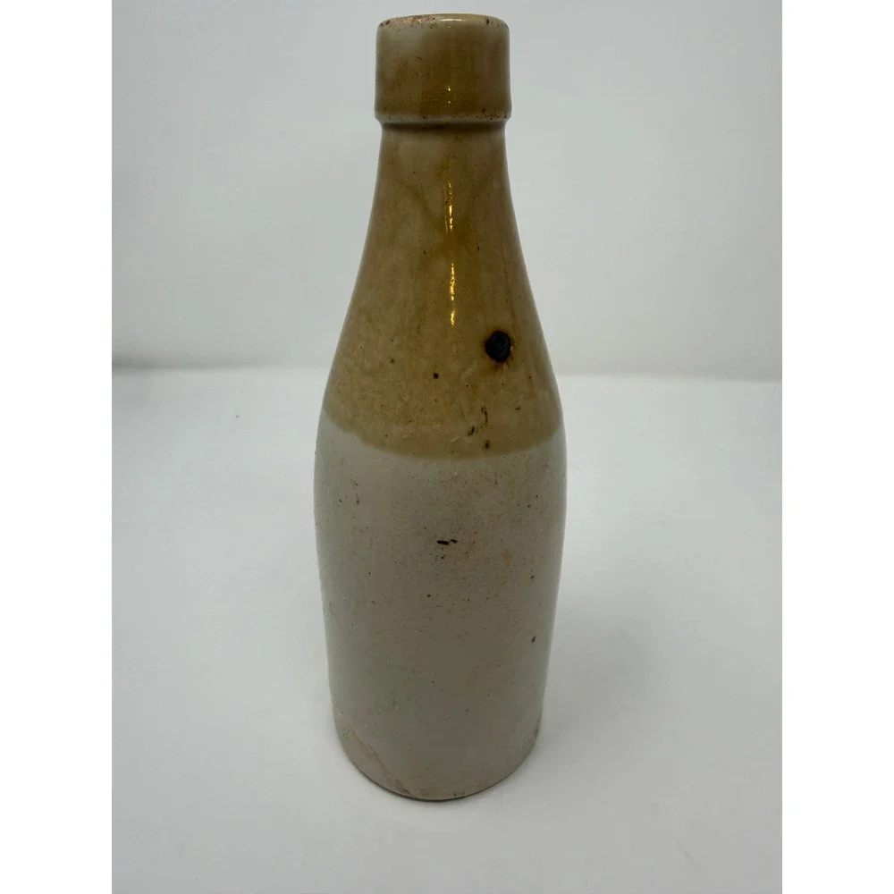 1800s Two Tone Stamp #12 Kennedy Barrowfield Stoneware Ginger Beer Bottle CORK